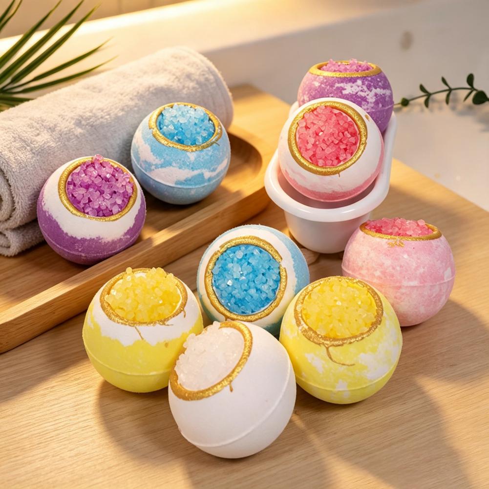 Women'S Essential Accessories - อุปกรณ์อาบน้ำ 100 กรัม บาธบอมบ์เกลือทะเลทำมือ สารสกัดจากพืชธรรมชาติ น้ำมันหอมระเหย