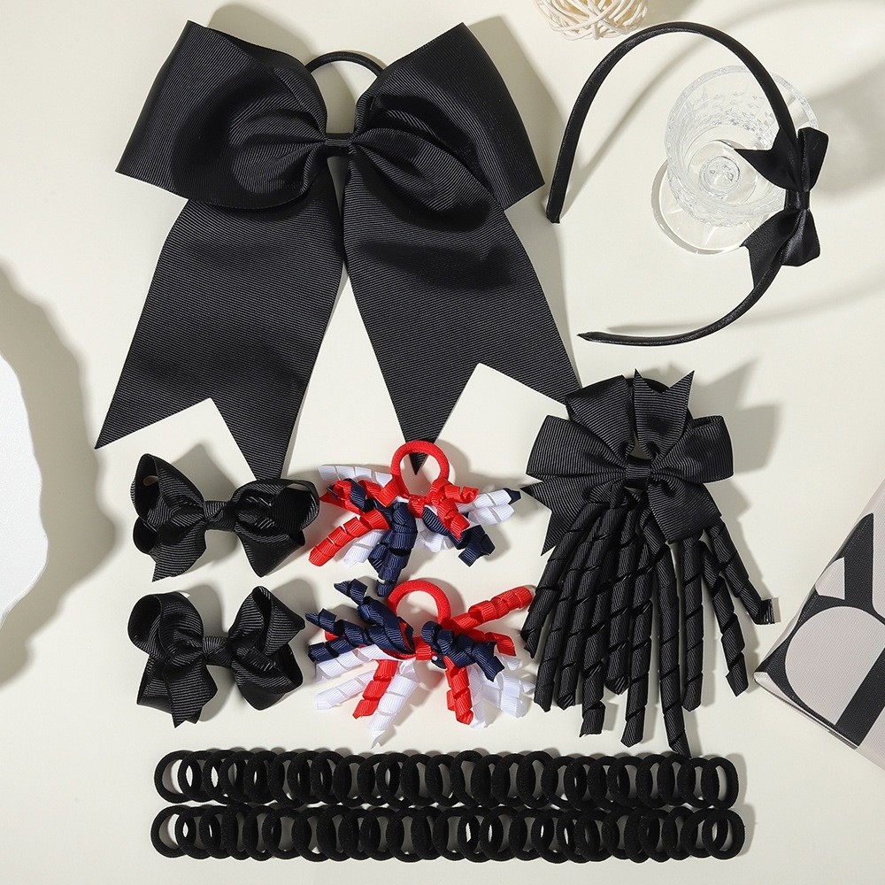 Scrunchie Satin Set - ชุดอุปกรณ์เสริมผมแฟชั่น 57 ชิ้น/ชุด ผ้าซาตินหวานๆ น่ารัก สวยหรู