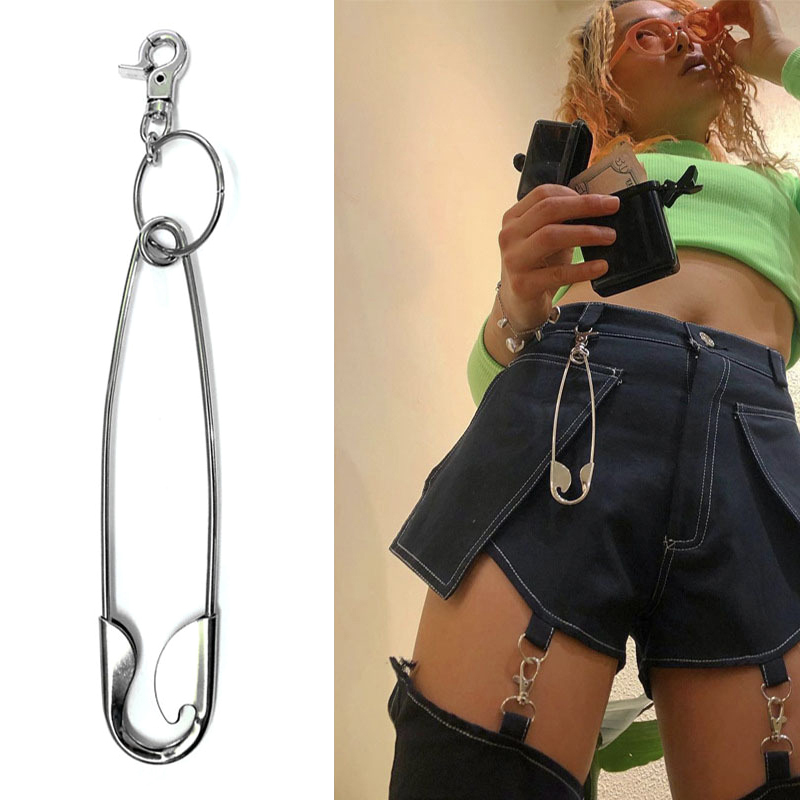 Women'S Jeans Accessories Chain - PUNK พวงกุญแจจี้โลหะทำจากสเตนเลสสตีลขนาดใหญ่สำหรับผู้หญิงฮาราจูกุชายเท่ฮิปฮอปพวงกุญแจกางเกงยีนส์