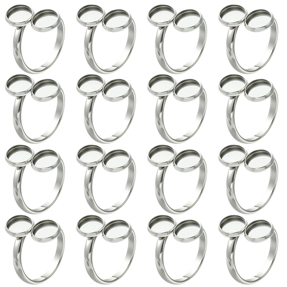 Ring Set Adjustable - ฐานแหวนเปล่า 16 ชิ้น ขนาด 18 มม.