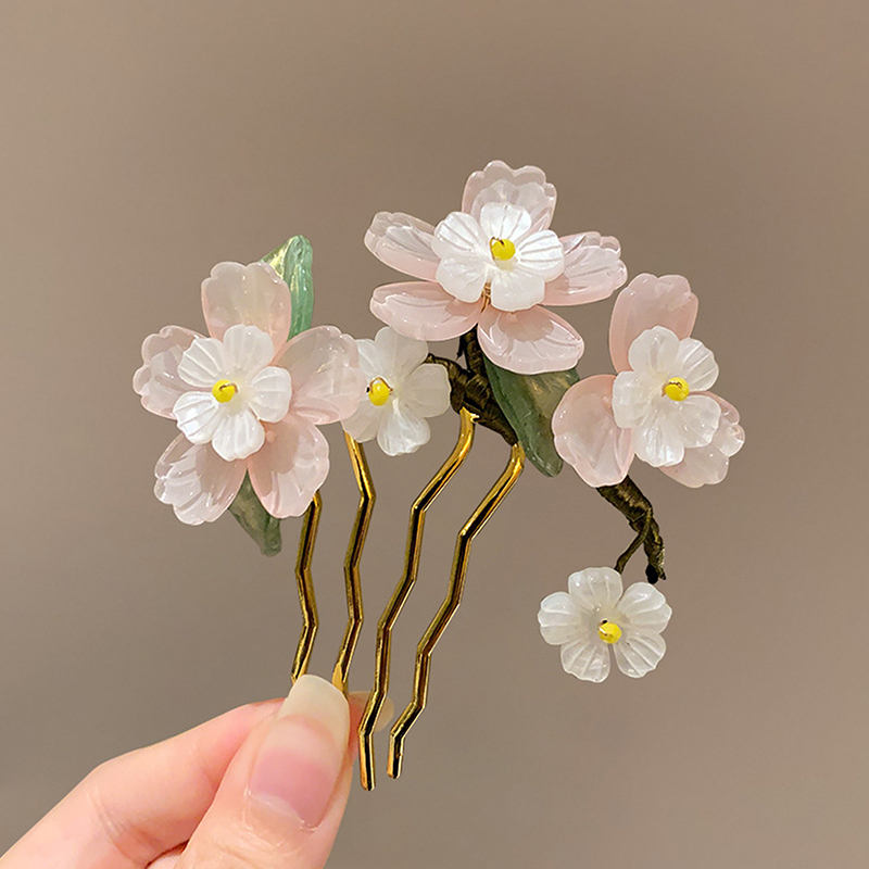 Hair Fork Stick - 1 ชิ้น หวีผมแบบคลาสสิก สไตล์จีน ไม้เสียบผมรูปตัว U