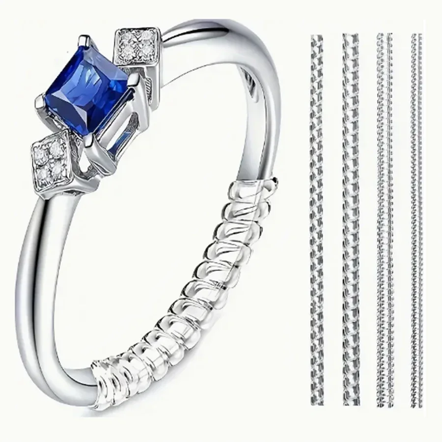 Ring Set Adjustable - ตัวปรับขนาดแหวน 4/8 ชิ้น - ตัวป้องกันแหวนแบบซ่อน, เหมาะสำหรับผู้ชายและผู้หญิง,