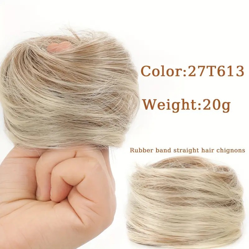 ผมปลอมแบบมัดจุก ทรงยุ่งๆ แบบชิ - Hair Band Elastic บทวิจารณ์และราคา