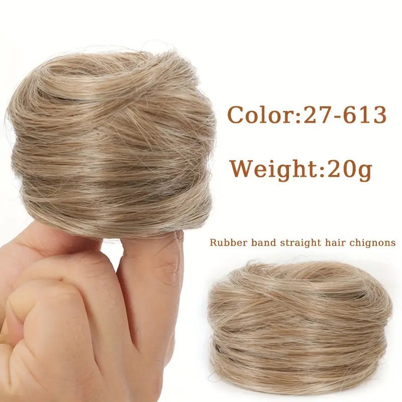 ผมปลอมแบบมัดจุก ทรงยุ่งๆ แบบชิ - Hair Band Elastic บทวิจารณ์และราคา