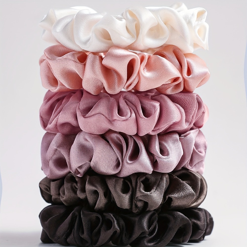 ชุดยางรัดผมผ้าซาติน 6 ชิ้น ยาง - Scrunchie Satin Set บทวิจารณ์และราคา