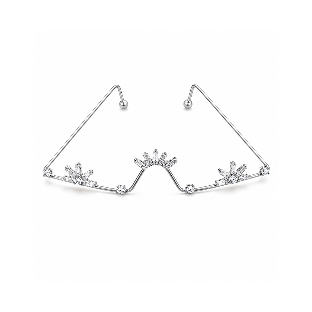 แว่นตาตกแต่งขอบไร้กรอบประดับคร - Women Accessories Chain บทวิจารณ์และราคา