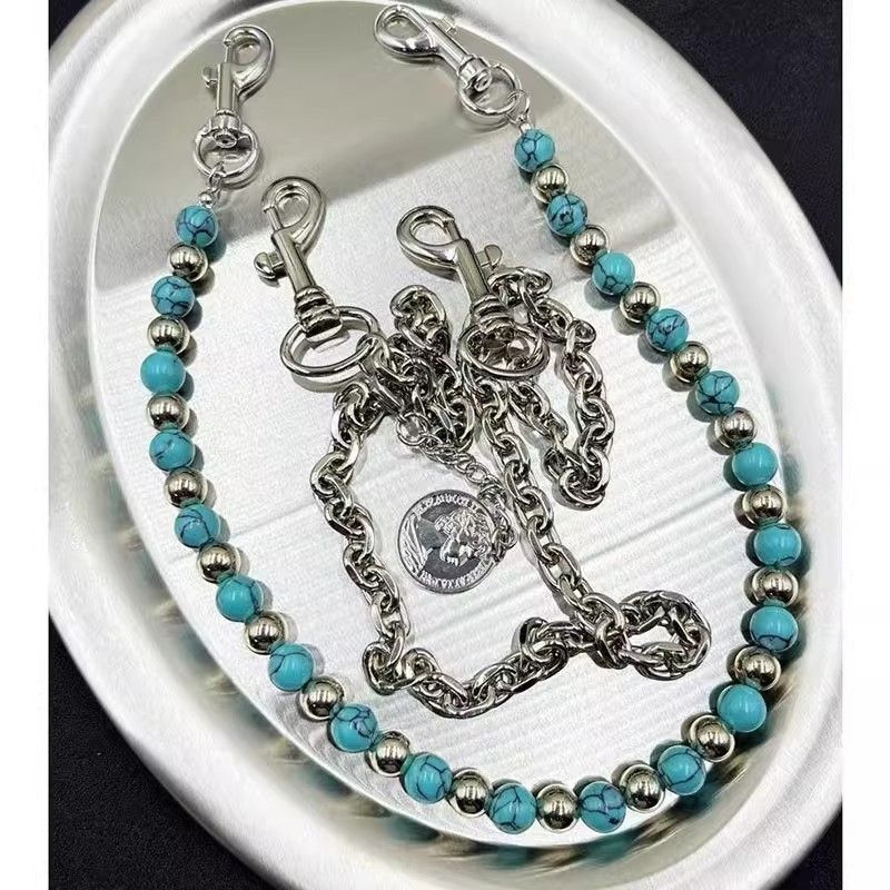 โลหะ Punk Rock Layered ลูกปัดพ - Women'S Jeans Accessories Chain บทวิจารณ์และราคา