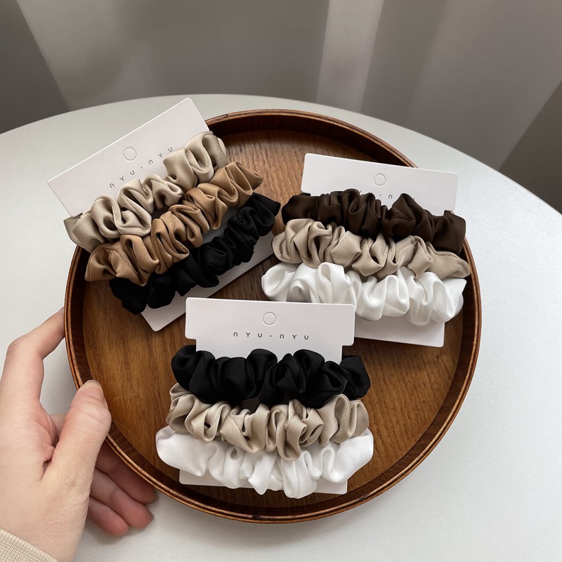 3/4/6 ชิ้น/เซ็ตซาติน Scrunchie - Scrunchie Satin Set บทวิจารณ์และราคา