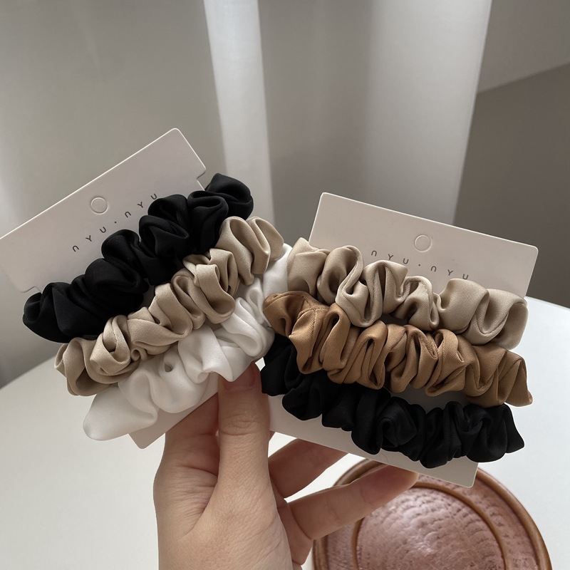 3/4/6 ชิ้น/เซ็ตซาติน Scrunchie - Scrunchie Satin Set บทวิจารณ์และราคา
