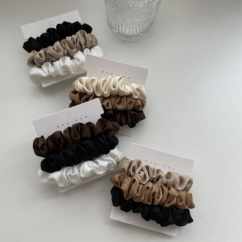 3/4/6 ชิ้น/เซ็ตซาติน Scrunchie - Scrunchie Satin Set บทวิจารณ์และราคา