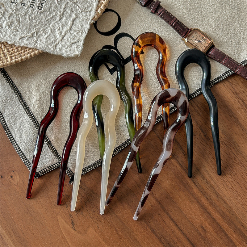 กิ๊บติดผมรูปตัวยู แฟชั่นลายกระ - Hair Fork Stick บทวิจารณ์และราคา