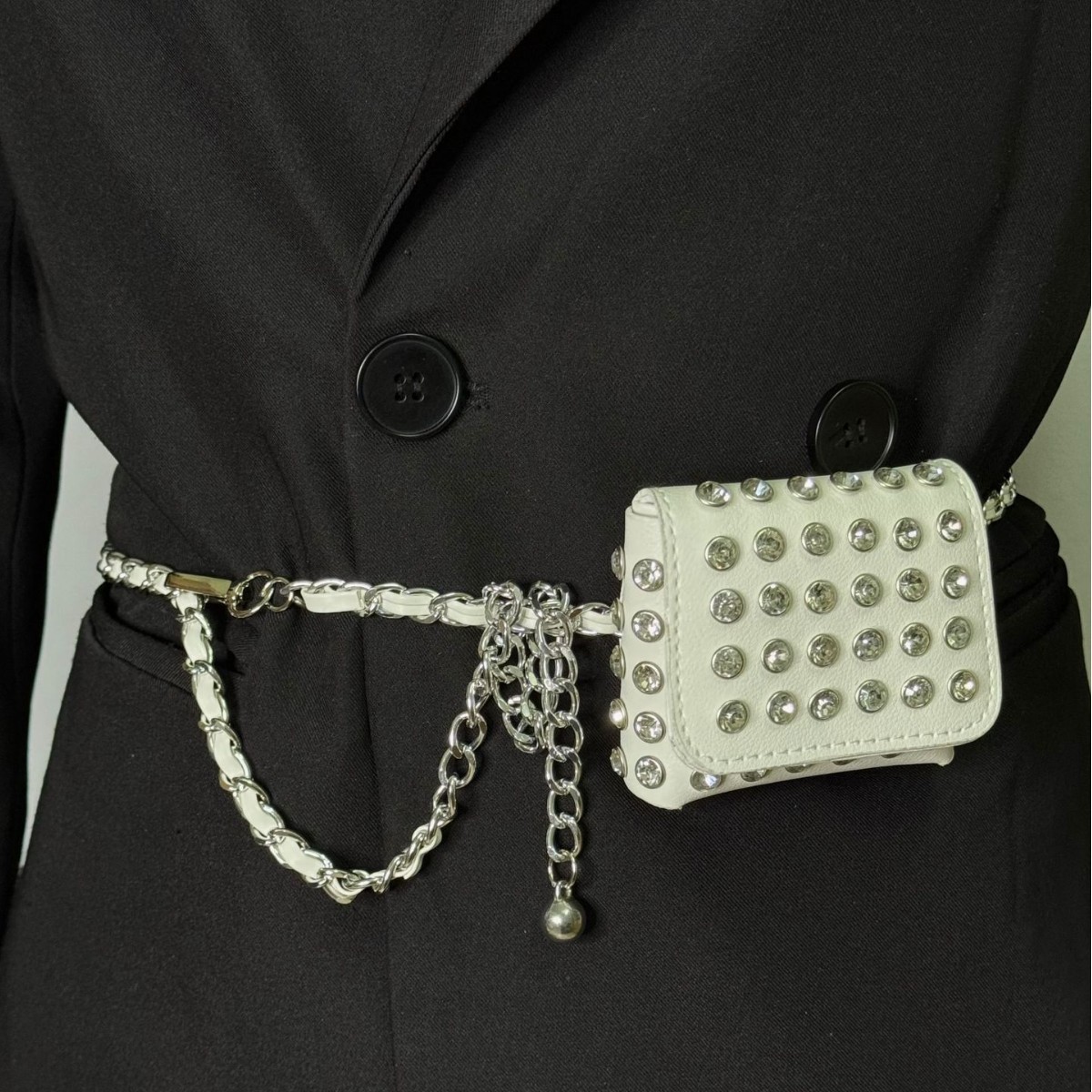 กระเป๋าคาดเอวแฟชั่นแบบมินิ กระ - Women'S Jeans Accessories Chain บทวิจารณ์และราคา
