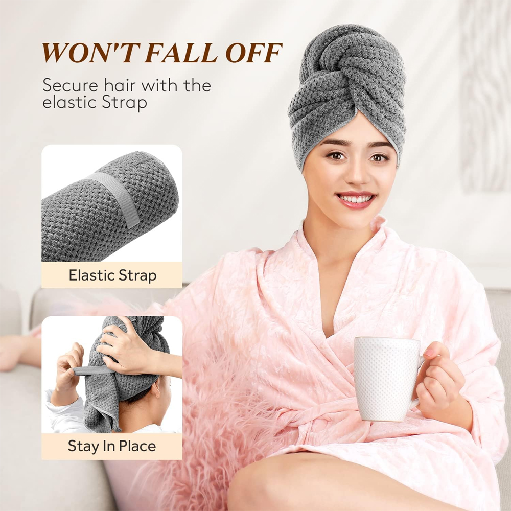 ผ้าขนหนูไมโครไฟเบอร์ขนาดใหญ่พิ - Hair Band Elastic บทวิจารณ์และราคา