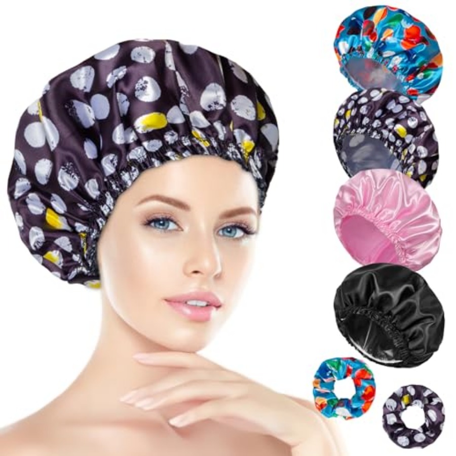 หมวกอาบน้ำสำหรับผู้หญิง ชุด 4  - Scrunchie Satin Set บทวิจารณ์และราคา