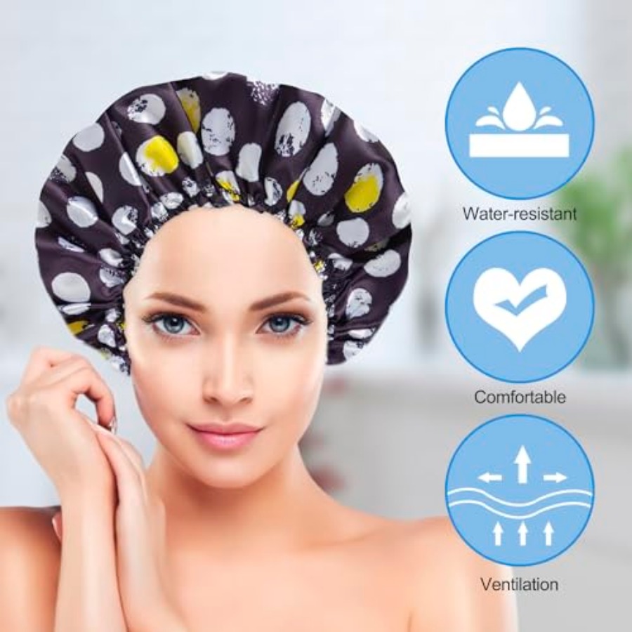 หมวกอาบน้ำสำหรับผู้หญิง ชุด 4  - Scrunchie Satin Set บทวิจารณ์และราคา