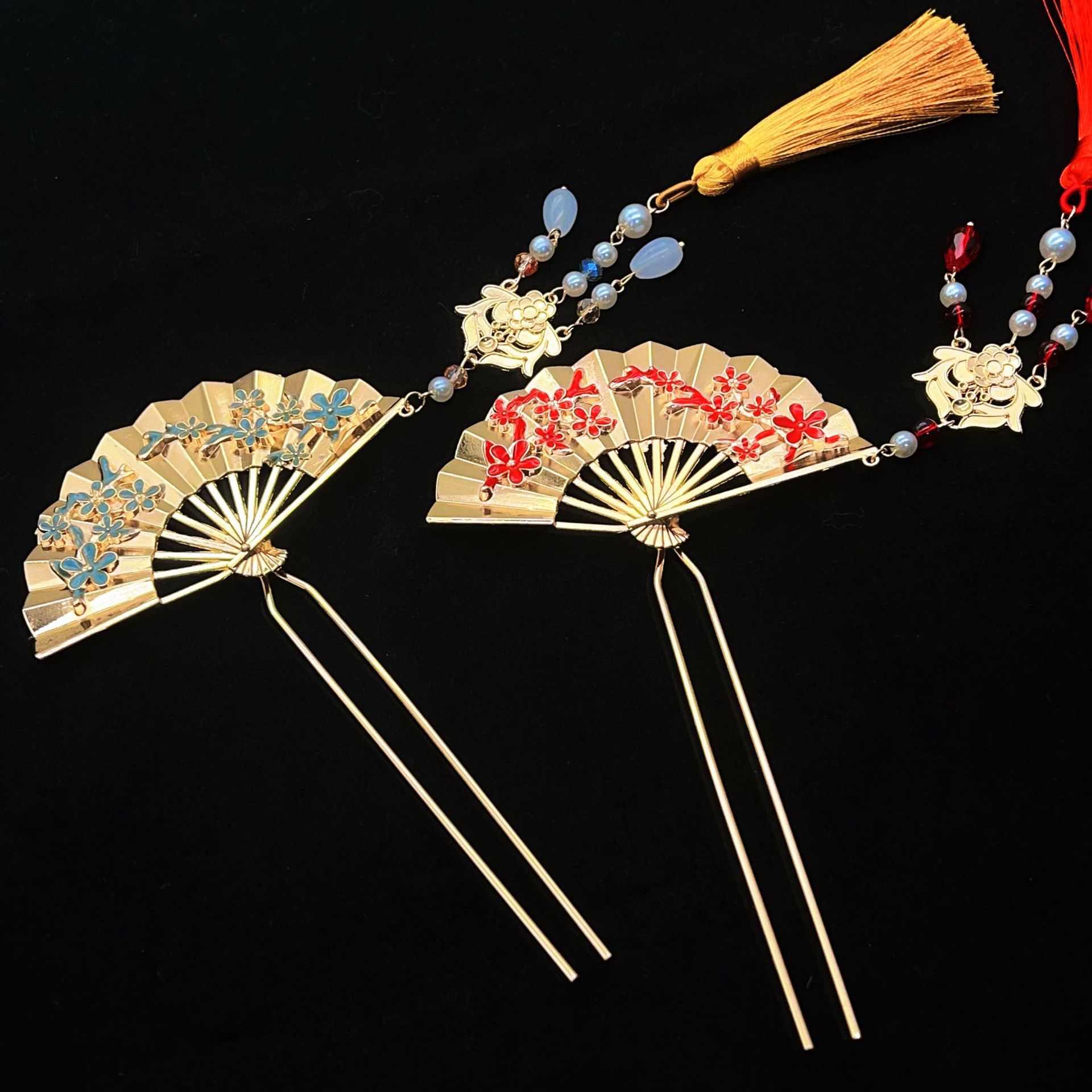 ใหม่สไตล์จีนแห่งชาติพัดลมพู่กิ - Hair Fork Stick บทวิจารณ์และราคา