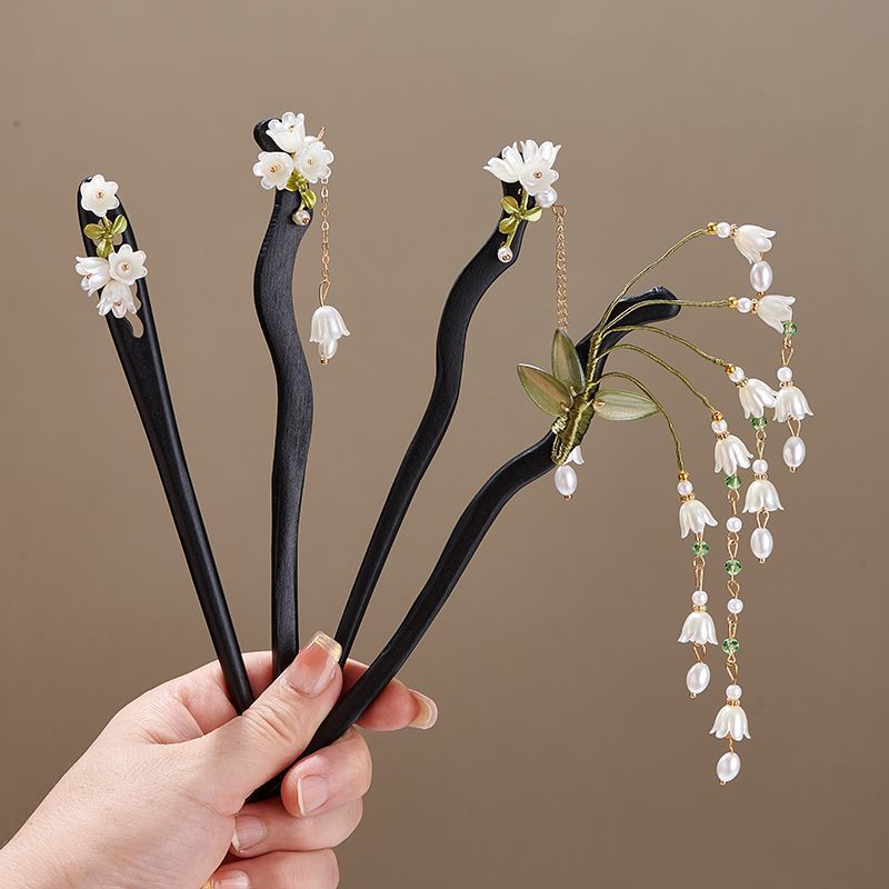 กิ๊บติดผมไม้รูปดอกไม้สไตล์วินเ - Hair Fork Stick บทวิจารณ์และราคา
