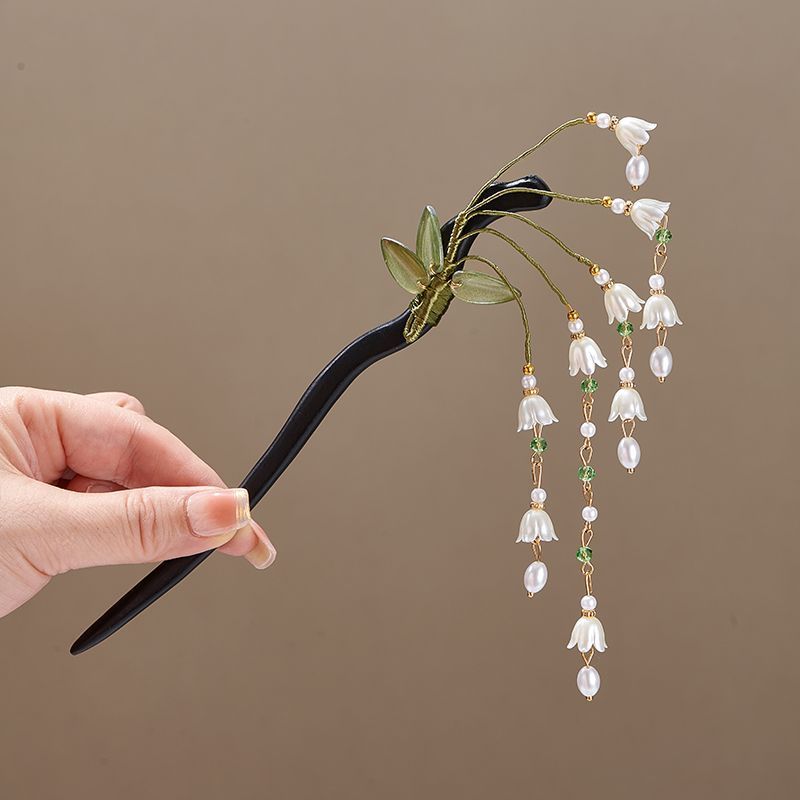 กิ๊บติดผมไม้รูปดอกไม้สไตล์วินเ - Hair Fork Stick บทวิจารณ์และราคา