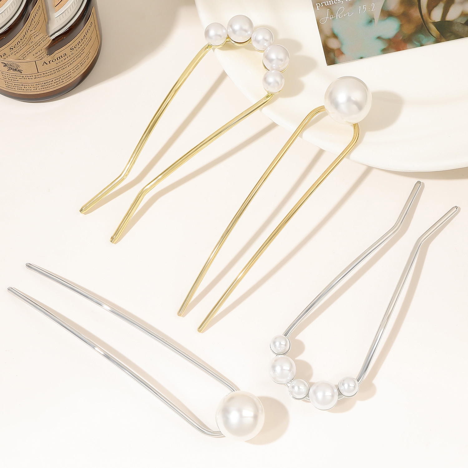 กิ๊บติดผมรูปตัว U สไตล์วินเทจ  - Hair Fork Stick บทวิจารณ์และราคา