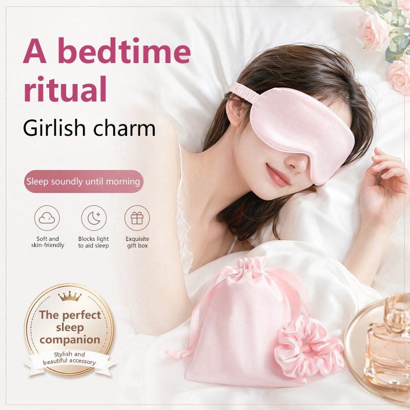 ชุดผ้าปิดตาไหม 3 ชิ้น ปิดกั้นแ - Scrunchie Satin Set บทวิจารณ์และราคา