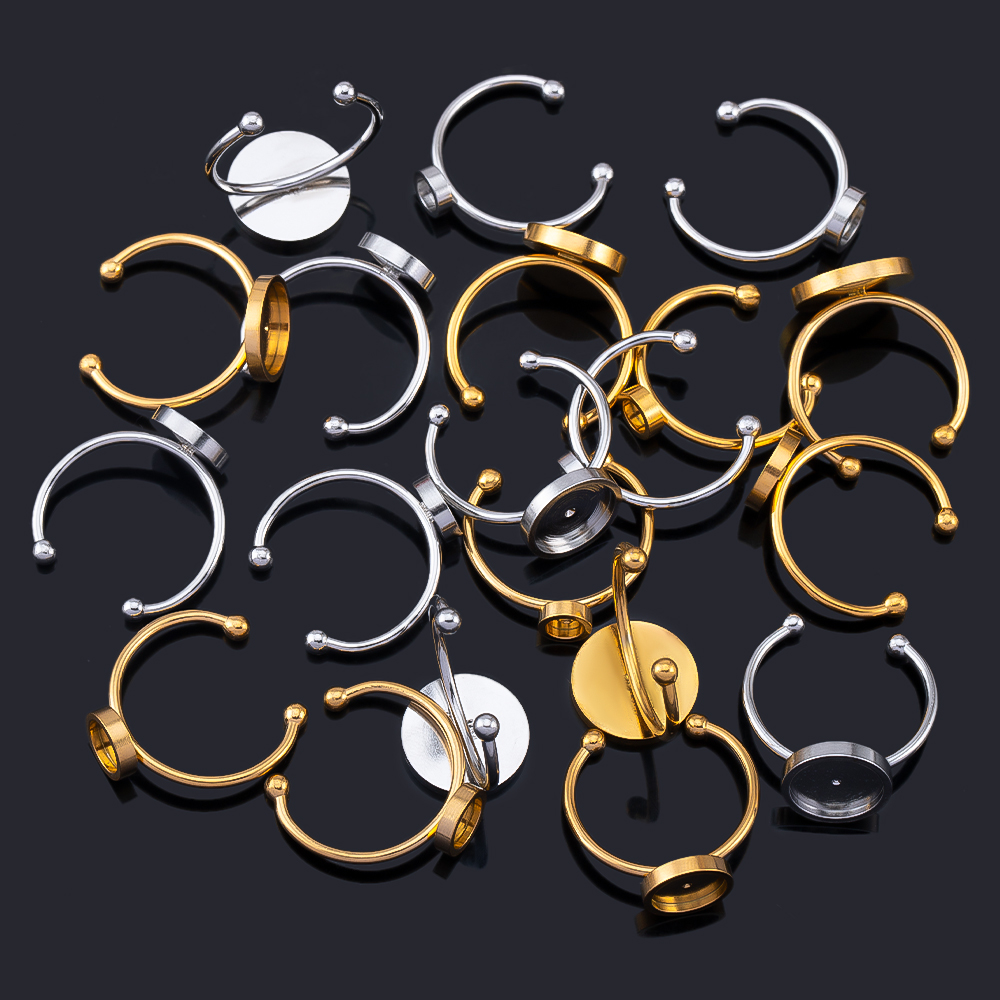 10pcs เปิดแหวนนิ้วมือสแตนเลส 4 - Ring Set Adjustable บทวิจารณ์และราคา