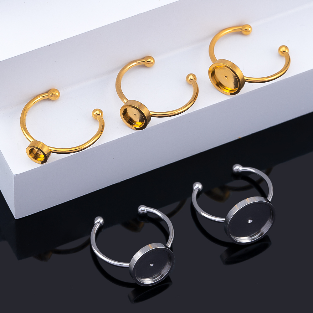 10pcs เปิดแหวนนิ้วมือสแตนเลส 4 - Ring Set Adjustable บทวิจารณ์และราคา