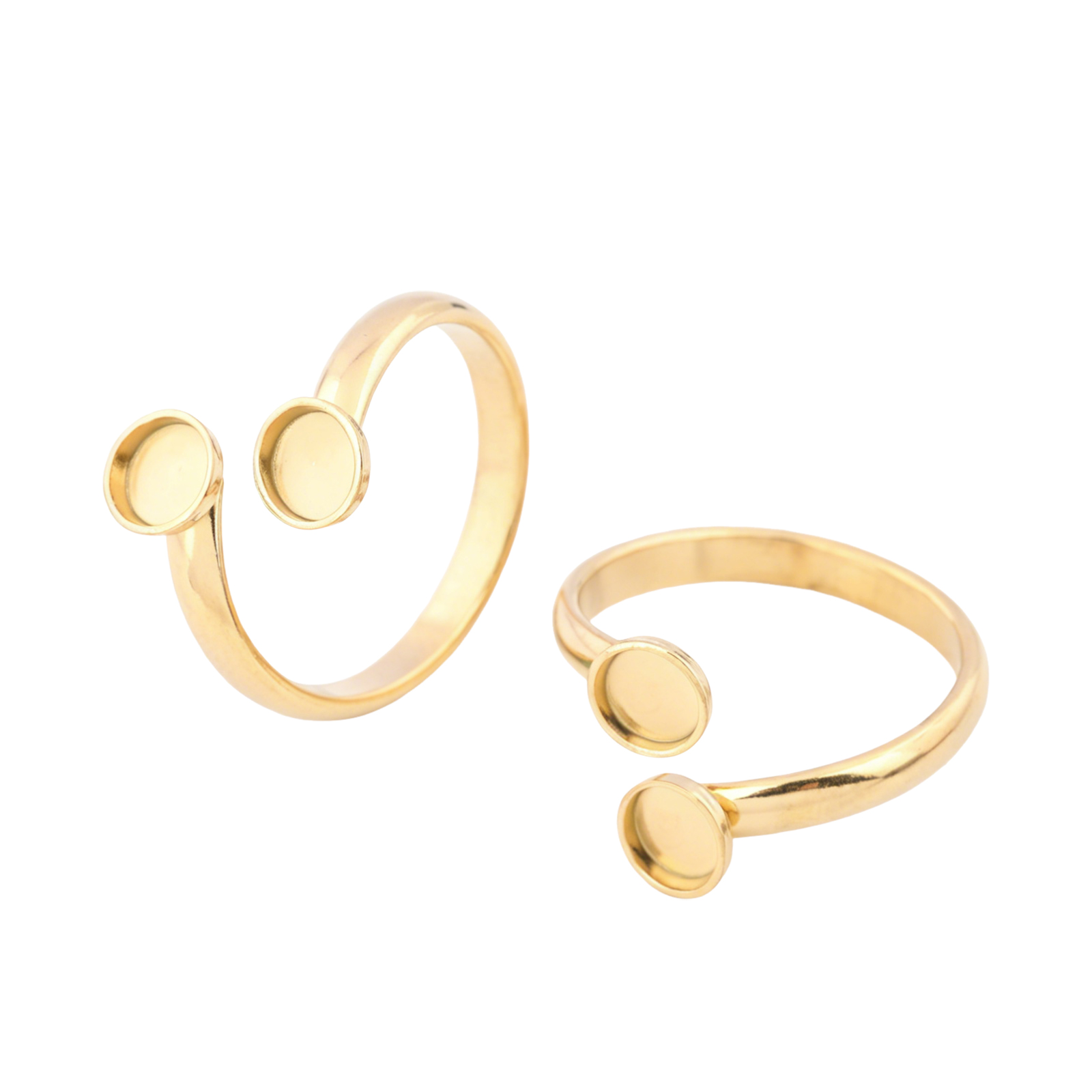 แหวนสแตนเลสชุบทองปรับขนาดได้ 1 - Ring Set Adjustable บทวิจารณ์และราคา