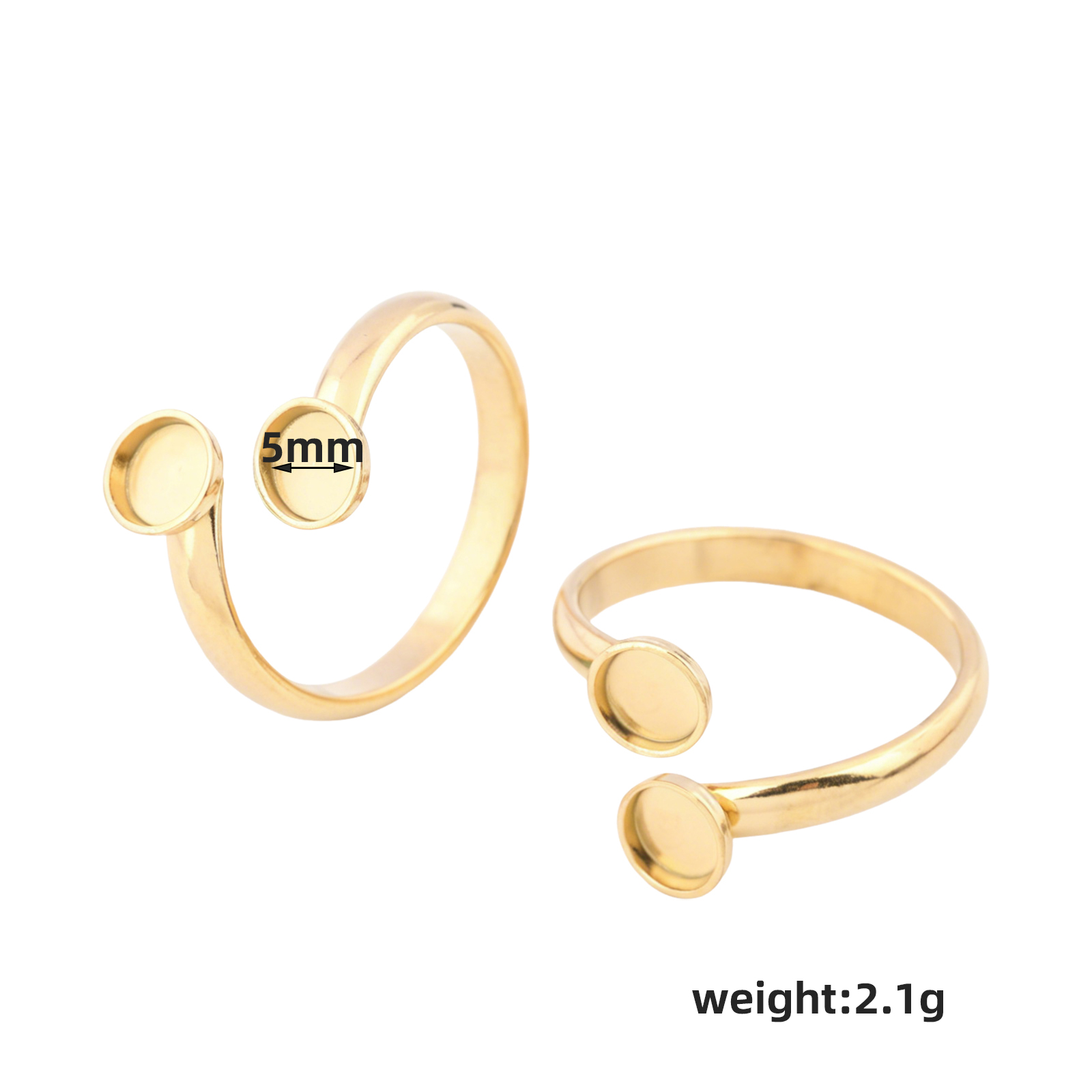 แหวนสแตนเลสชุบทองปรับขนาดได้ 1 - Ring Set Adjustable บทวิจารณ์และราคา