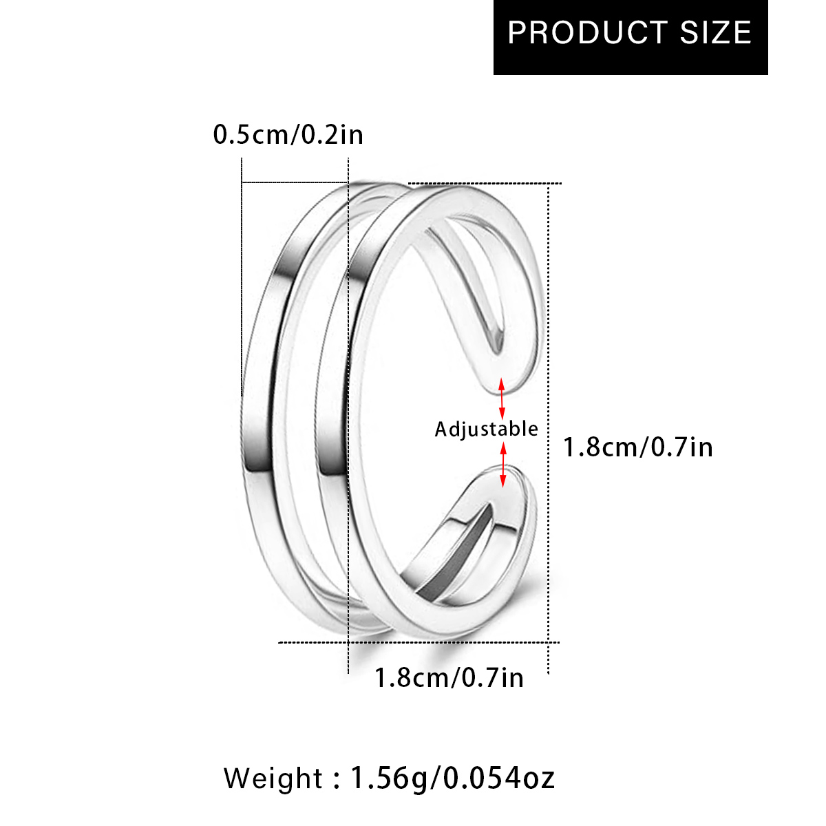 แหวนนิ้วเท้าแบบปรับได้สองชั้น  - Ring Set Adjustable บทวิจารณ์และราคา