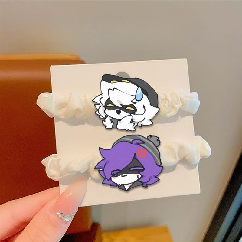 2 ชิ้น ยางรัดผมลายการ์ตูนคู่รั - Hair Band Elastic บทวิจารณ์และราคา