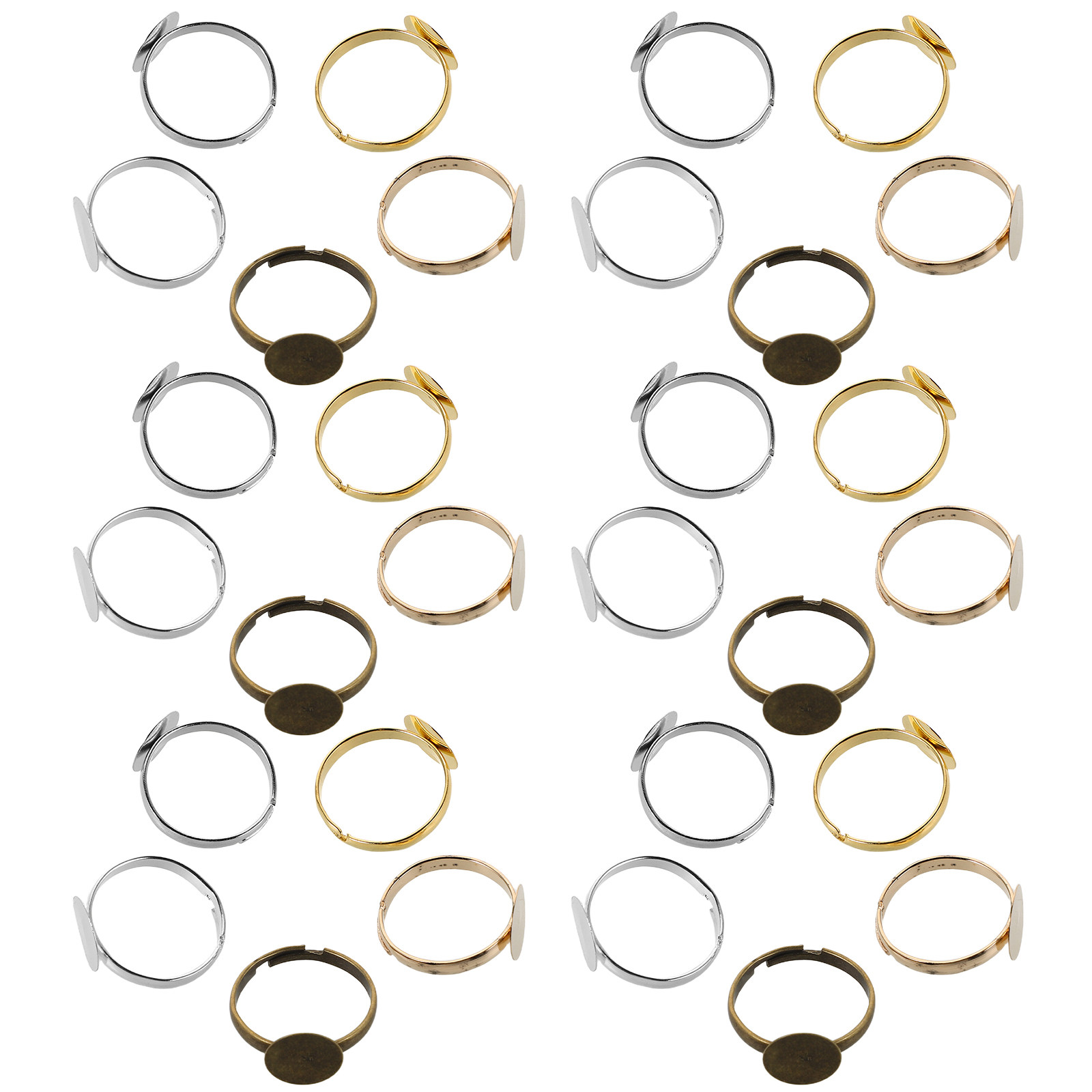 100 ชิ้น ฐานแหวนคาโบชองแบบปรับ - Ring Set Adjustable บทวิจารณ์และราคา