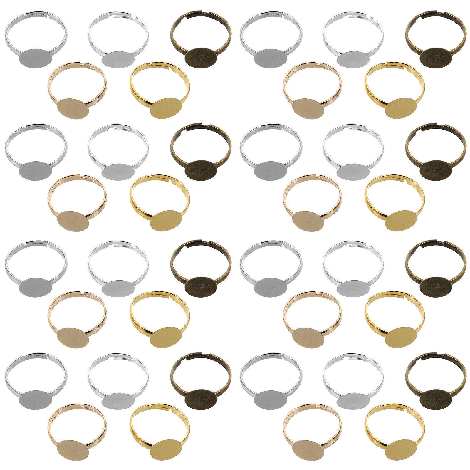 100 ชิ้น ฐานแหวนคาโบชองแบบปรับ - Ring Set Adjustable บทวิจารณ์และราคา