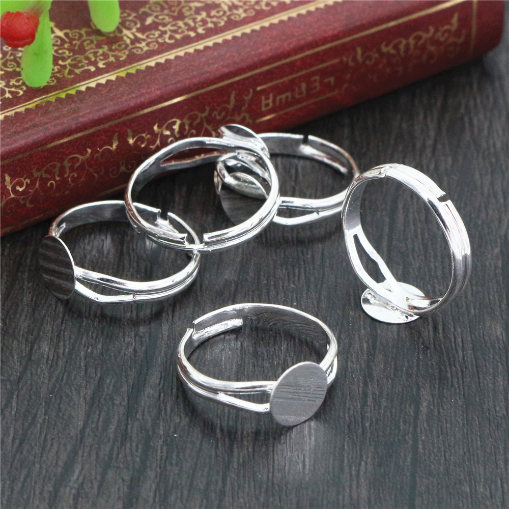 6/8/10/12mm 10pcs Silver Plate - Ring Set Adjustable บทวิจารณ์และราคา