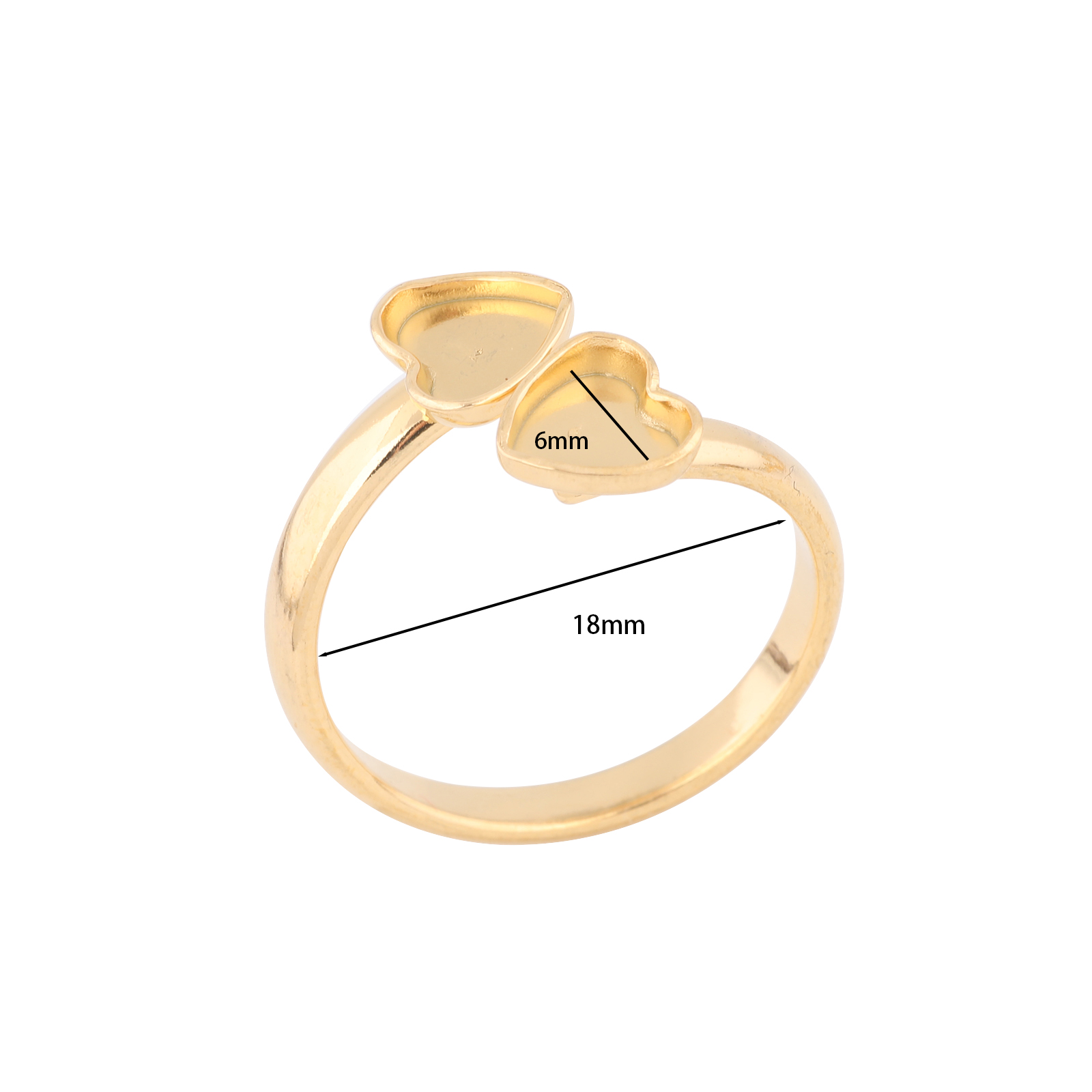 10pcs สแตนเลสสตีลชุบทอง 6 มม.ห - Ring Set Adjustable บทวิจารณ์และราคา