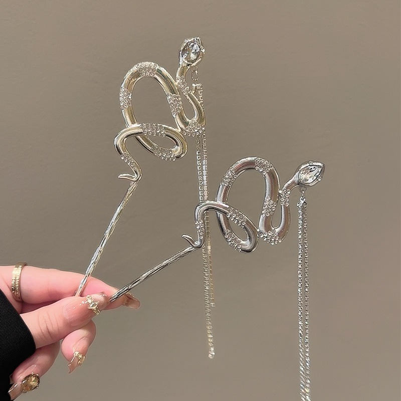ปิ่นปักผมรูปงู 1 ชิ้น ดีไซน์งู - Women Accessories Chain บทวิจารณ์และราคา