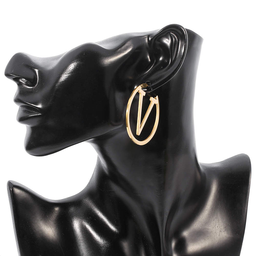 ต่างหูโลหะรูปตัว V แบบมินิมอล  - Women'S Ear Accessories บทวิจารณ์และราคา