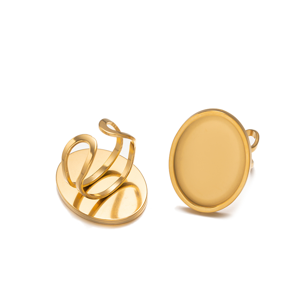 4 ชิ้นสแตนเลสสตีลสแควร์รูปไข่ฐ - Ring Set Adjustable บทวิจารณ์และราคา