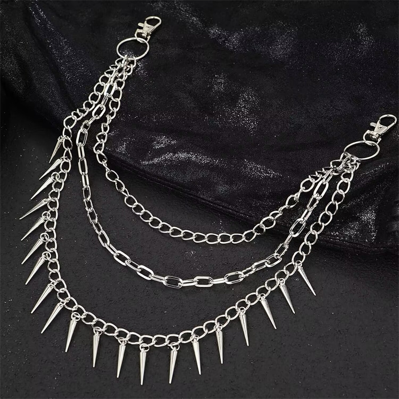 สายโซ่พังก์3ชั้นบนกางเกงยีนส์พ - Women'S Jeans Accessories Chain บทวิจารณ์และราคา